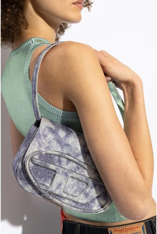 Diesel Crossbody bags 1Dr Glitter Print Blu in blauw - Foto 5