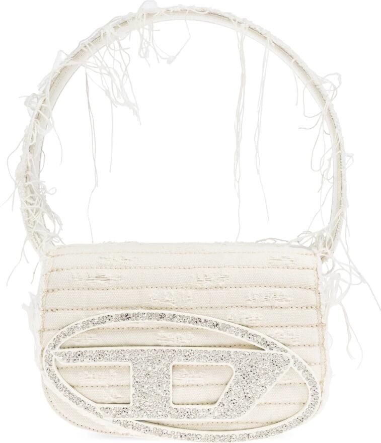 Diesel Witte schoudertas met ovaal D-logo White Dames - Foto 10