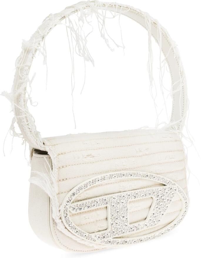 Diesel Witte schoudertas met ovaal D-logo White Dames - Foto 4