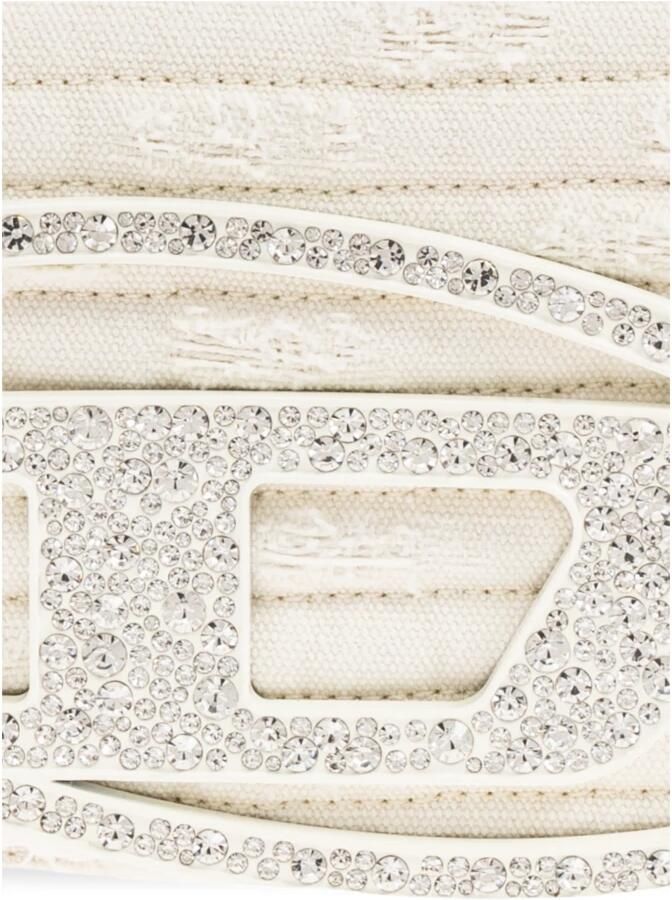 Diesel Witte schoudertas met ovaal D-logo White Dames - Foto 3