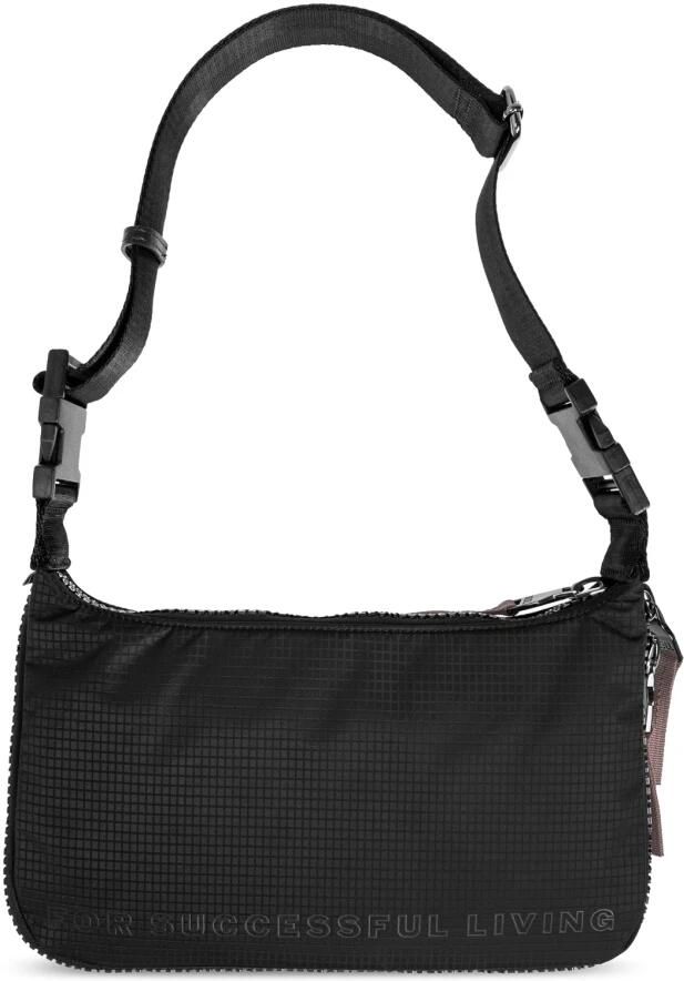 Diesel Zwarte Ruitpatroon Logoprint Tas Black - Foto 4