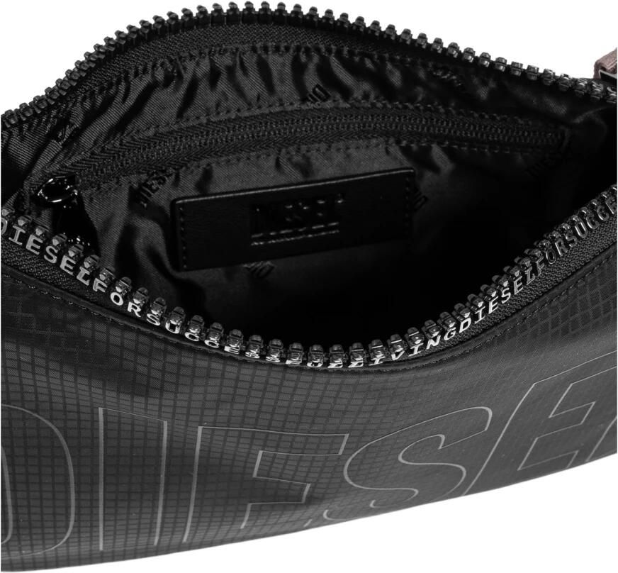 Diesel Zwarte Ruitpatroon Logoprint Tas Black - Foto 2