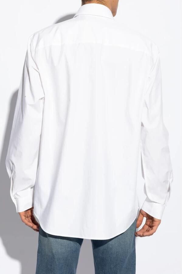 Diesel Witte Lange Mouwen Poplin Shirt met Geborduurd Logo White Heren - Foto 5