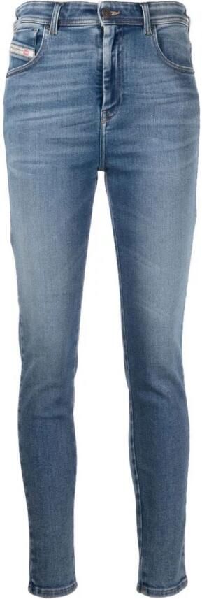 Diesel Hoge Taille Skinny Jeans Blauwe Wassing Blue Dames - Foto 2