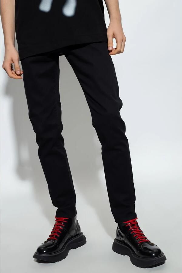 Diesel Slim Fit Zwart Denim 2019 D-Strukt Black Heren - Foto 4