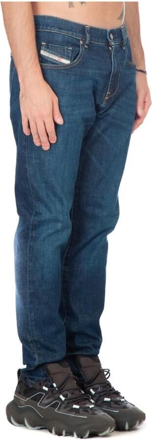 Diesel Donkerblauwe Stretch Denim Slim Fit Jeans Blauw Heren - Foto 14