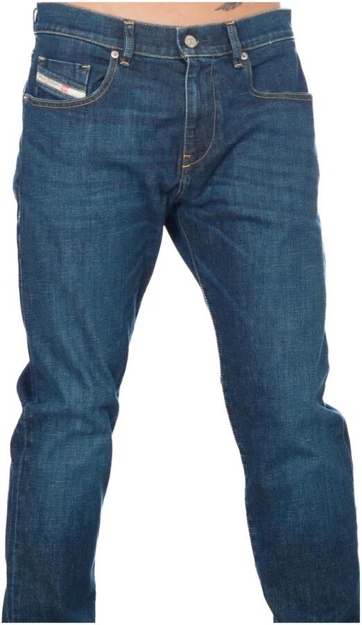 Diesel Donkerblauwe Stretch Denim Slim Fit Jeans Blauw Heren - Foto 3