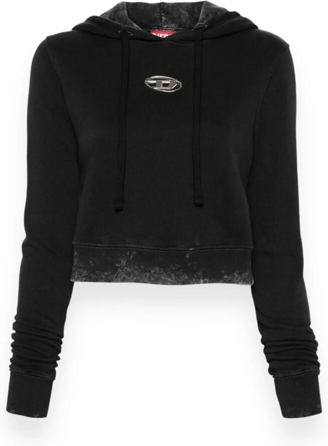 Diesel Vintage Katoenen Hoodie met Metalen Detail Black Dames - Foto 7