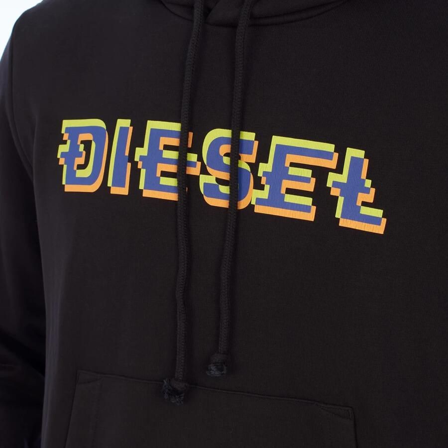 Diesel Stedelijke Hoodie met Verstelbare Capuchon Black Heren