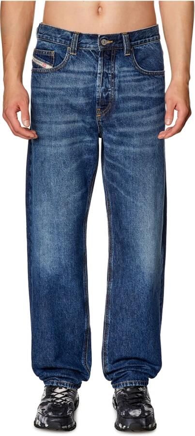 Diesel Klassieke Five-Pocket Jeans met Leren Patch Blue Heren - Foto 12