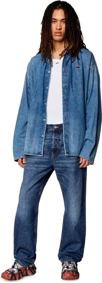 Diesel Klassieke Five-Pocket Jeans met Leren Patch Blue Heren - Foto 16