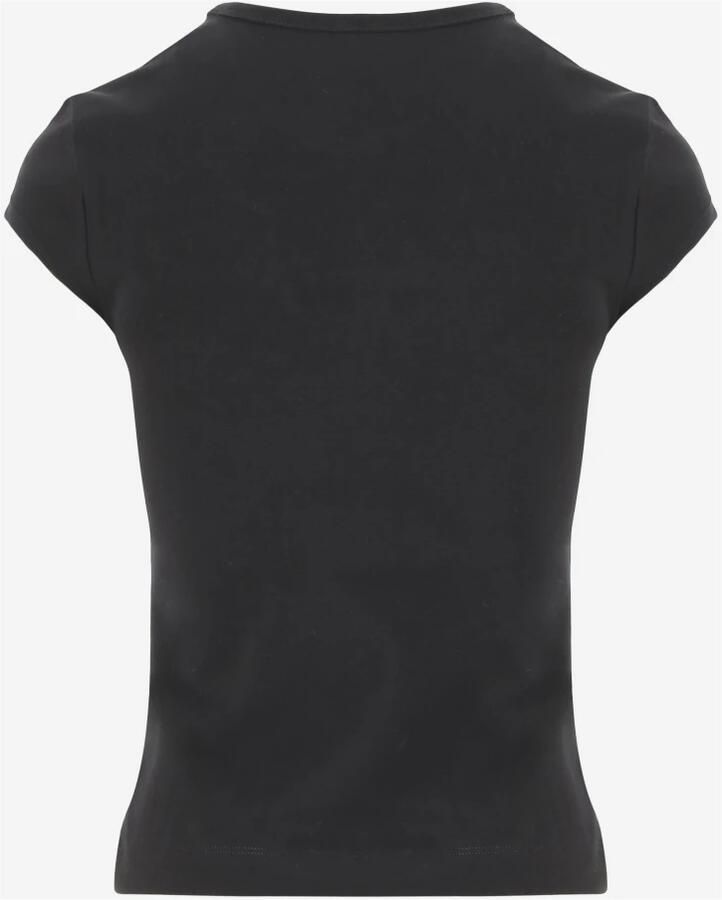 Diesel Zwart Slim Fit T-shirt met 3D Borduursel Black Dames - Foto 3