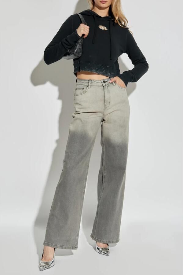 Diesel Vintage Katoenen Hoodie met Metalen Detail Black Dames - Foto 9