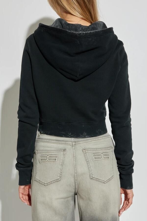 Diesel Vintage Katoenen Hoodie met Metalen Detail Black Dames - Foto 11