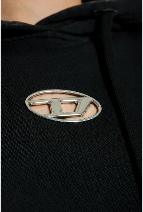 Diesel Vintage Katoenen Hoodie met Metalen Detail Black Dames - Foto 8