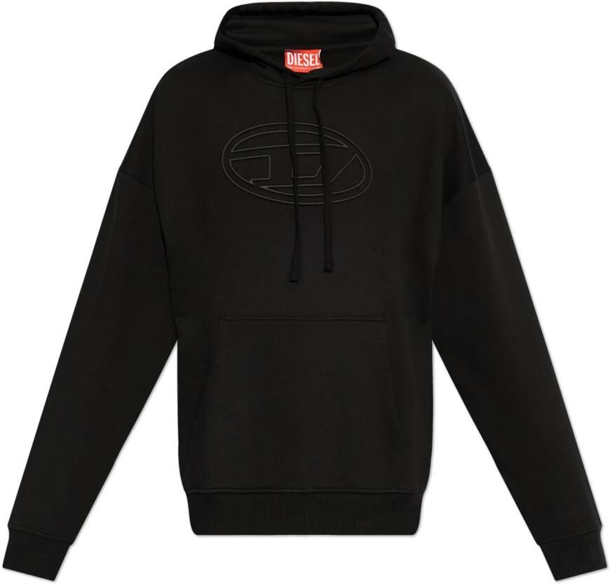 Diesel Zwarte Hoodie S-Ummer-Bigoval Collectie 2025 Black Heren - Foto 11