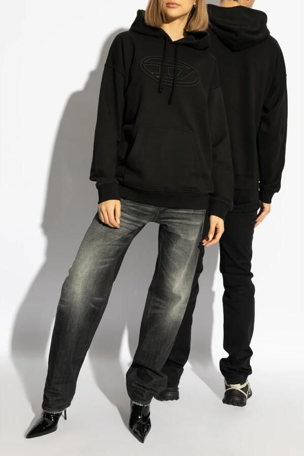 Diesel Zwarte Hoodie S-Ummer-Bigoval Collectie 2025 Black Heren - Foto 6