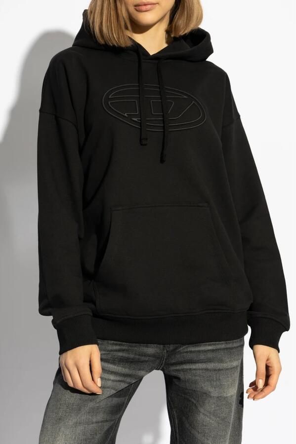 Diesel Zwarte Hoodie S-Ummer-Bigoval Collectie 2025 Black Heren - Foto 7