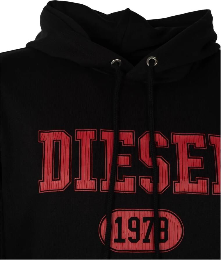 Diesel Zwarte hoodie voor heren Black Heren - Foto 3