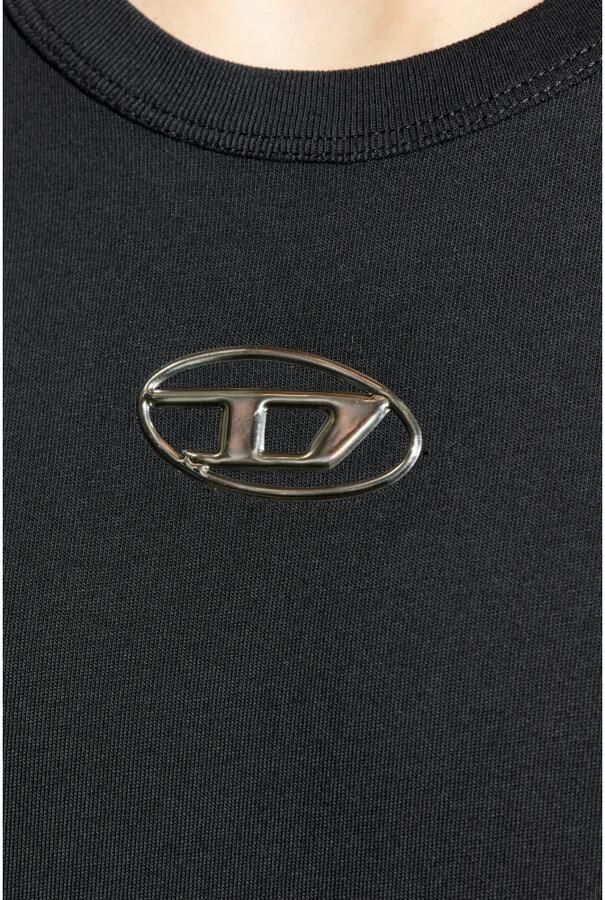 Diesel Zwart Katoen T-Adjust-Doval-PJ T-Shirt Black Heren - Foto 2