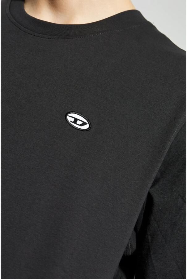 Diesel Zwarte Katoenen T-shirt Herfst-Winter 2024 Black Heren - Foto 2