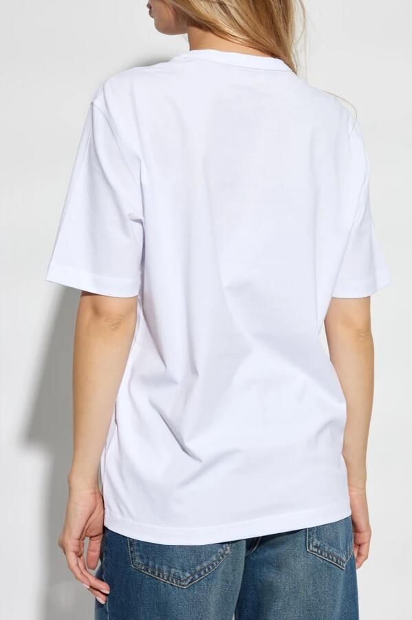 Diesel Geborduurd Logo Crew Neck T-shirt White Heren - Foto 4