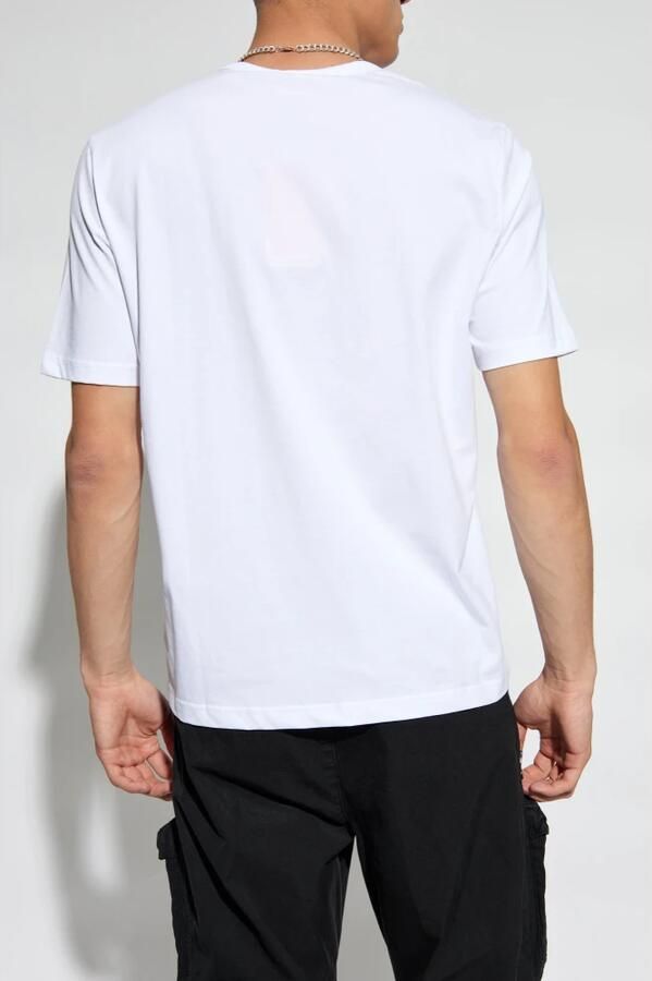 Diesel Geborduurd Logo Crew Neck T-shirt White Heren - Foto 6