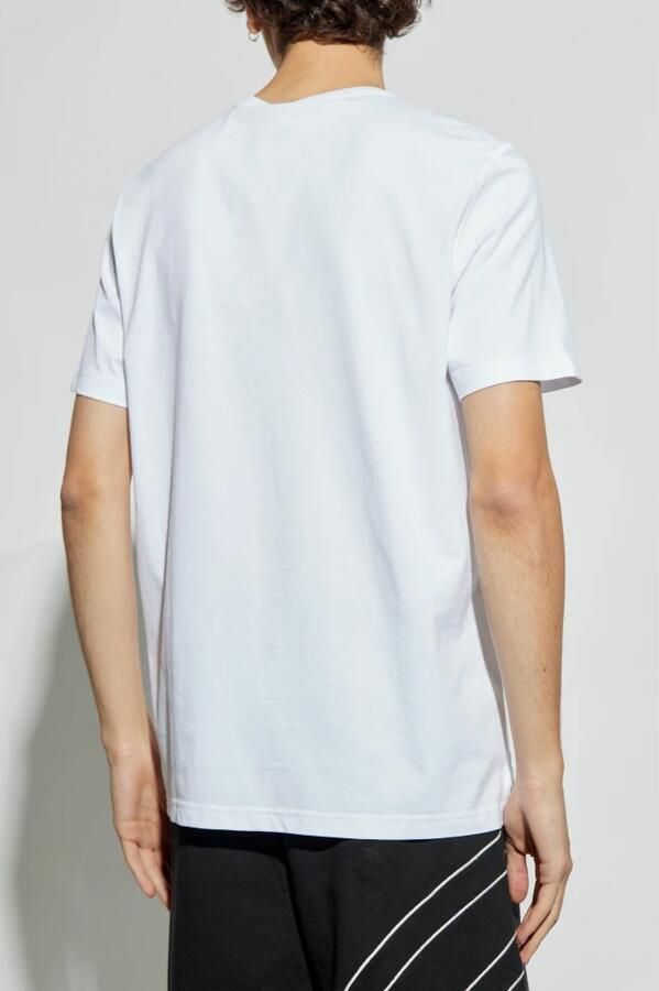 Diesel Zwart Katoenen T-Shirt met Logo Applicatie White Heren - Foto 5