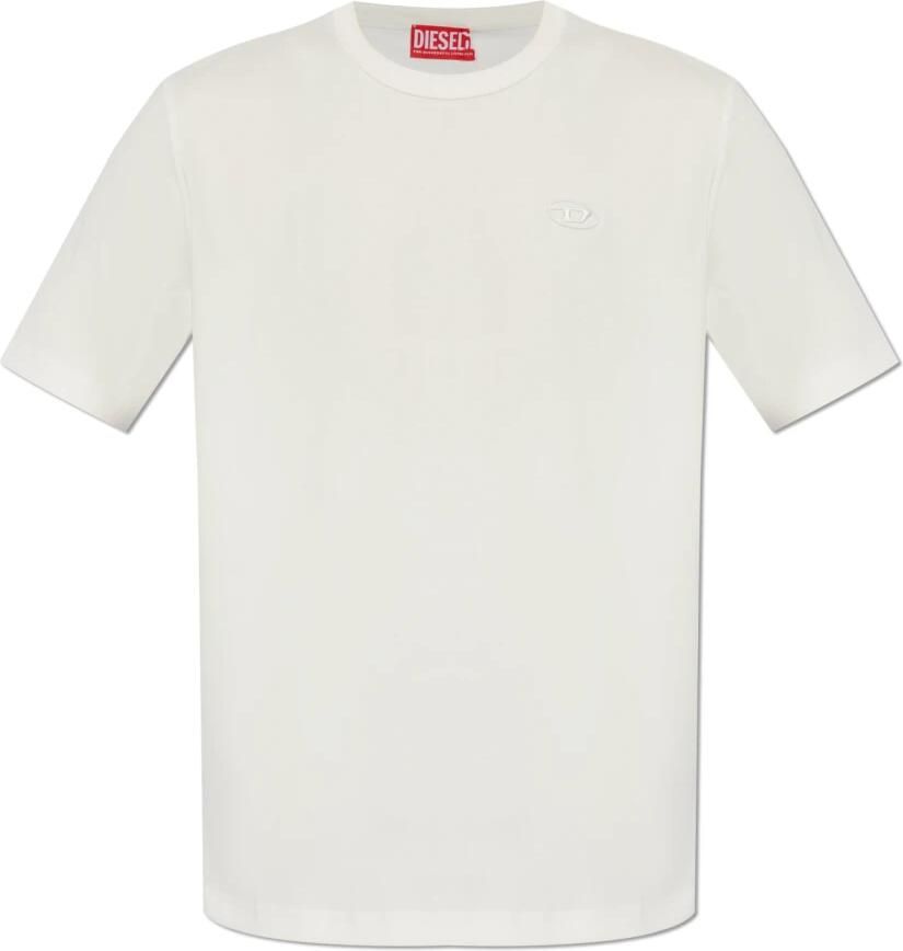 Diesel Witte T-shirt met verstelbare splitten White Heren - Foto 8