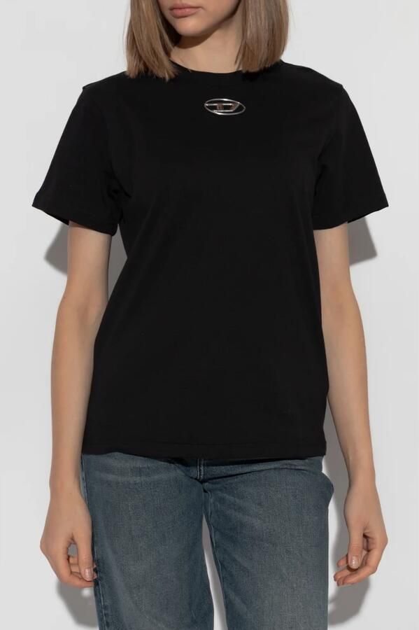 Diesel T-shirt Korte Mouw A16841 0CLBR T-REGS-OD-Q1-9XX BLACK - Foto 8