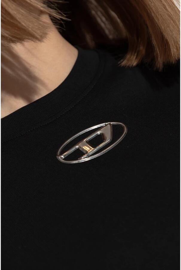 Diesel T-shirt Korte Mouw A16841 0CLBR T-REGS-OD-Q1-9XX BLACK - Foto 6