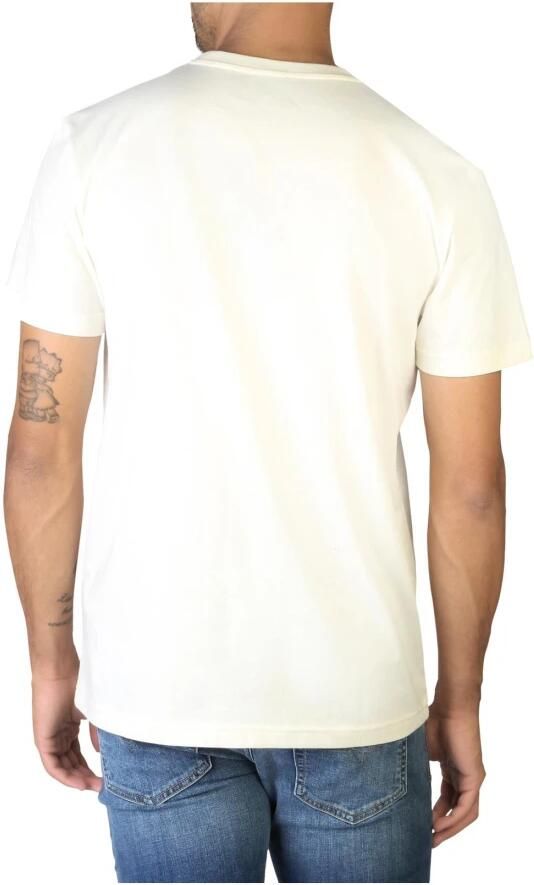 Diesel Stijlvol Slim-Fit T-Shirt met Logo Applicaties White Heren - Foto 3