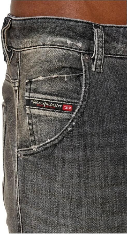 Diesel Grijze Straight Jeans Stijlvol en Praktisch Grijs Heren