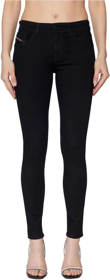 Diesel Skinny Jeans met Metalen Knopen Black Dames - Foto 7