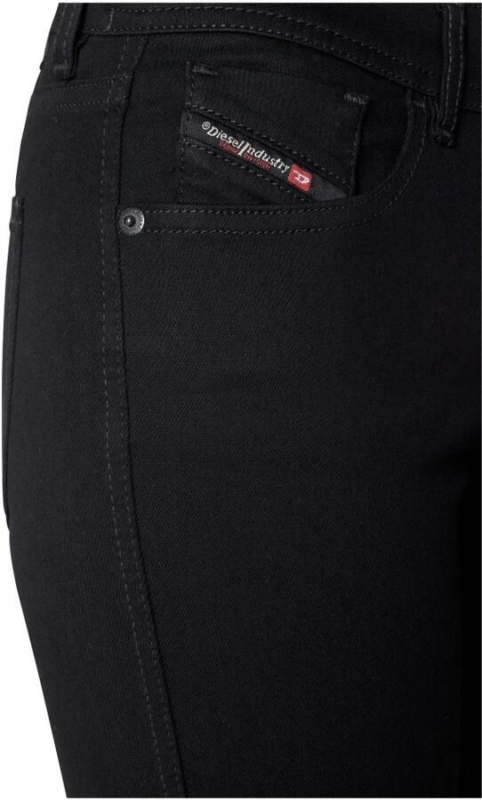 Diesel Skinny Jeans met Metalen Knopen Black Dames - Foto 5