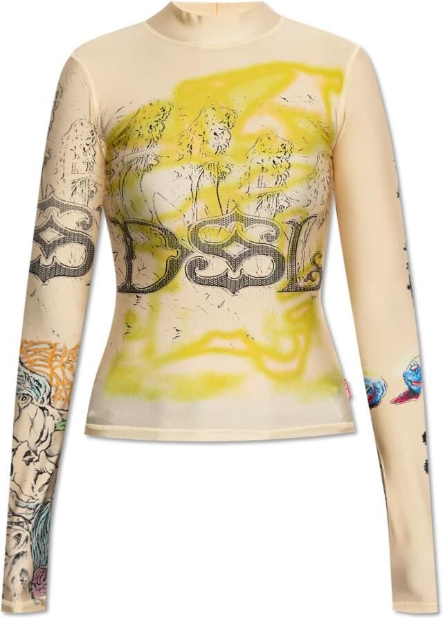 Diesel Top T-Imun Multicolor Dames - Foto 5