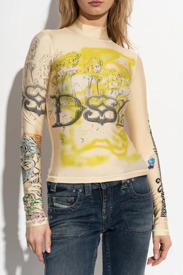 Diesel Top T-Imun Multicolor Dames - Foto 3