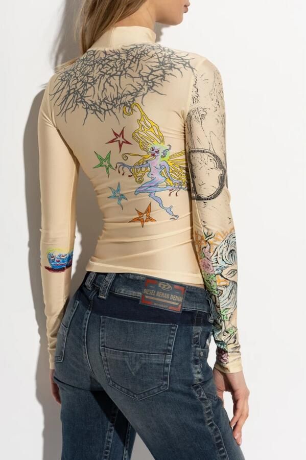 Diesel Top T-Imun Multicolor Dames - Foto 4