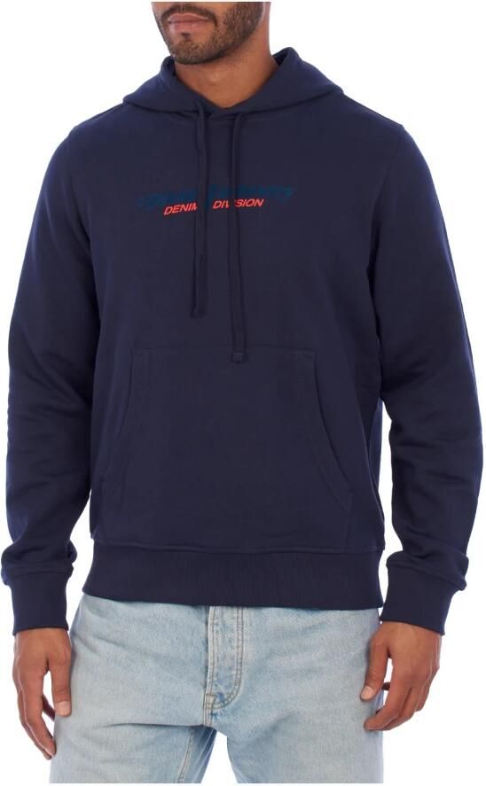 Diesel Urban Hoodie met Gedrukte Graphics Blue Heren