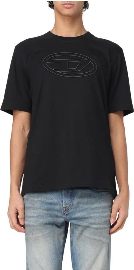 Diesel Zwart T-shirt met Maxi Oval D Logo Black Heren - Foto 9