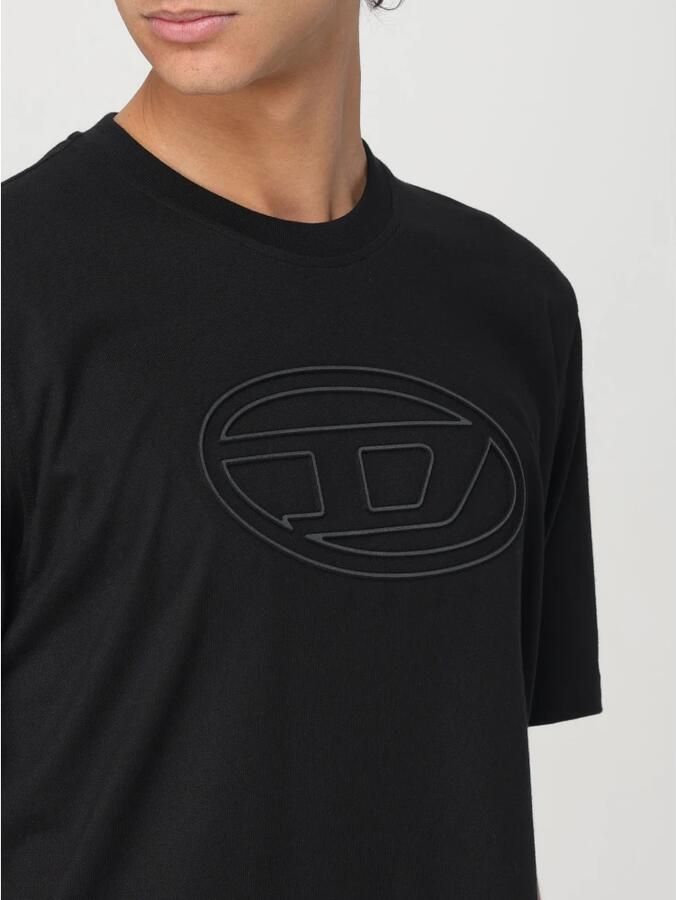 Diesel Zwart T-shirt met Maxi Oval D Logo Black Heren - Foto 2