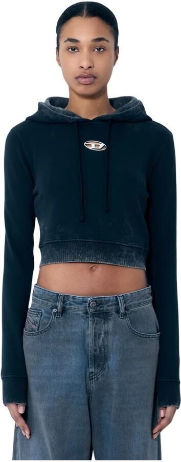 Diesel Vintage Katoenen Hoodie met Metalen Detail Black Dames - Foto 6