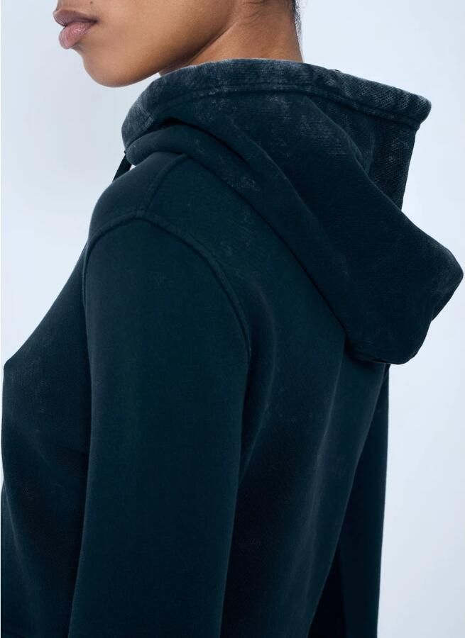 Diesel Vintage Katoenen Hoodie met Metalen Detail Black Dames