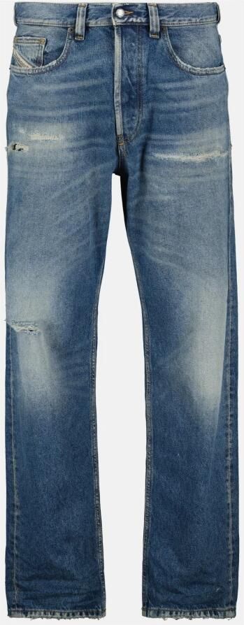 Diesel Vintage Blauwe Straight Cut Jeans Blue Heren - Foto 6