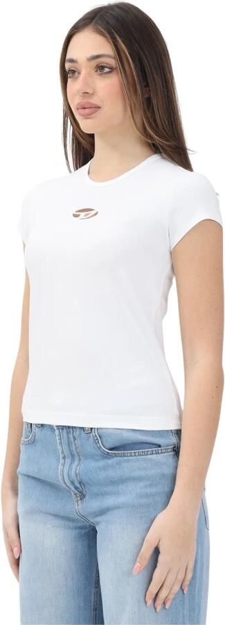 Diesel Wit korte mouwen jersey T-shirt White Dames - Foto 3