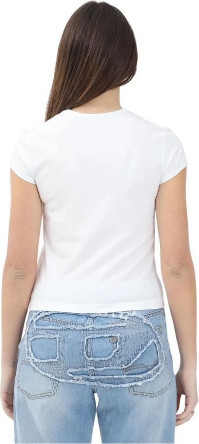 Diesel Wit korte mouwen jersey T-shirt White Dames - Foto 2
