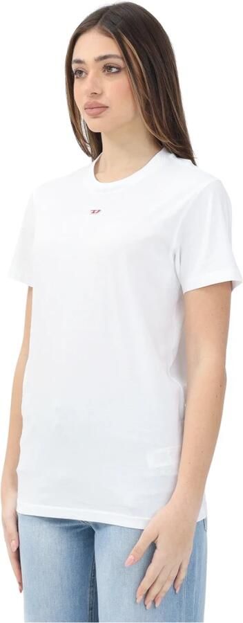 Diesel Wit T-shirt met korte mouwen Essential White Dames