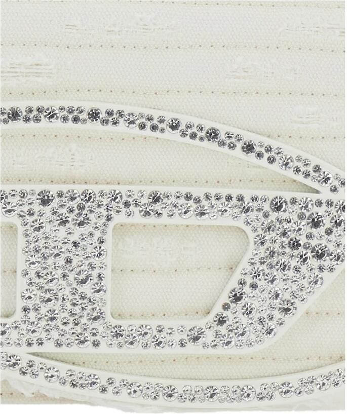 Diesel Witte schoudertas met ovaal D-logo White Dames - Foto 7