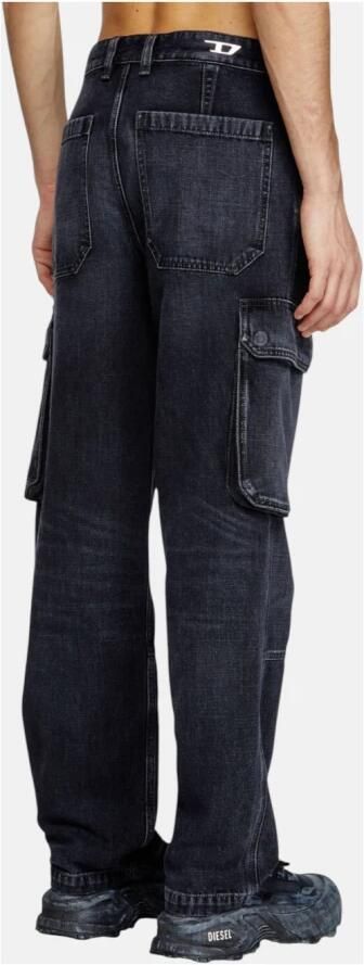 Diesel Denim Cargo Jeans Lente-Zomer 2025 Black Heren - Foto 8