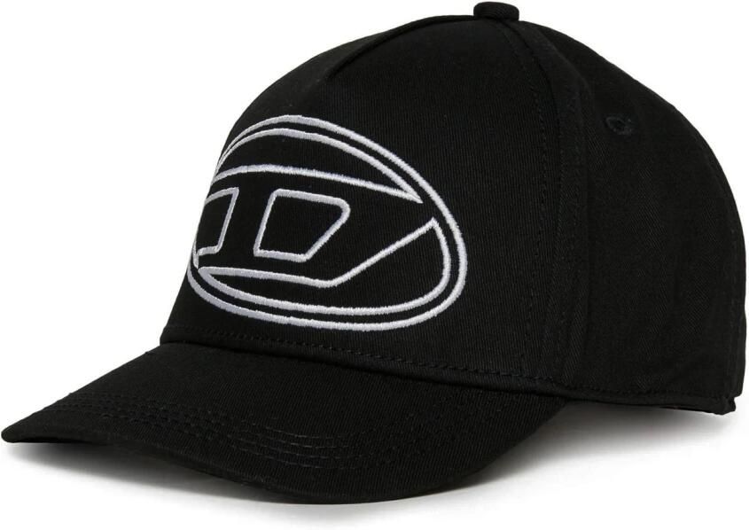 Diesel Zwarte klep baseballpet lente zomer Black Unisex